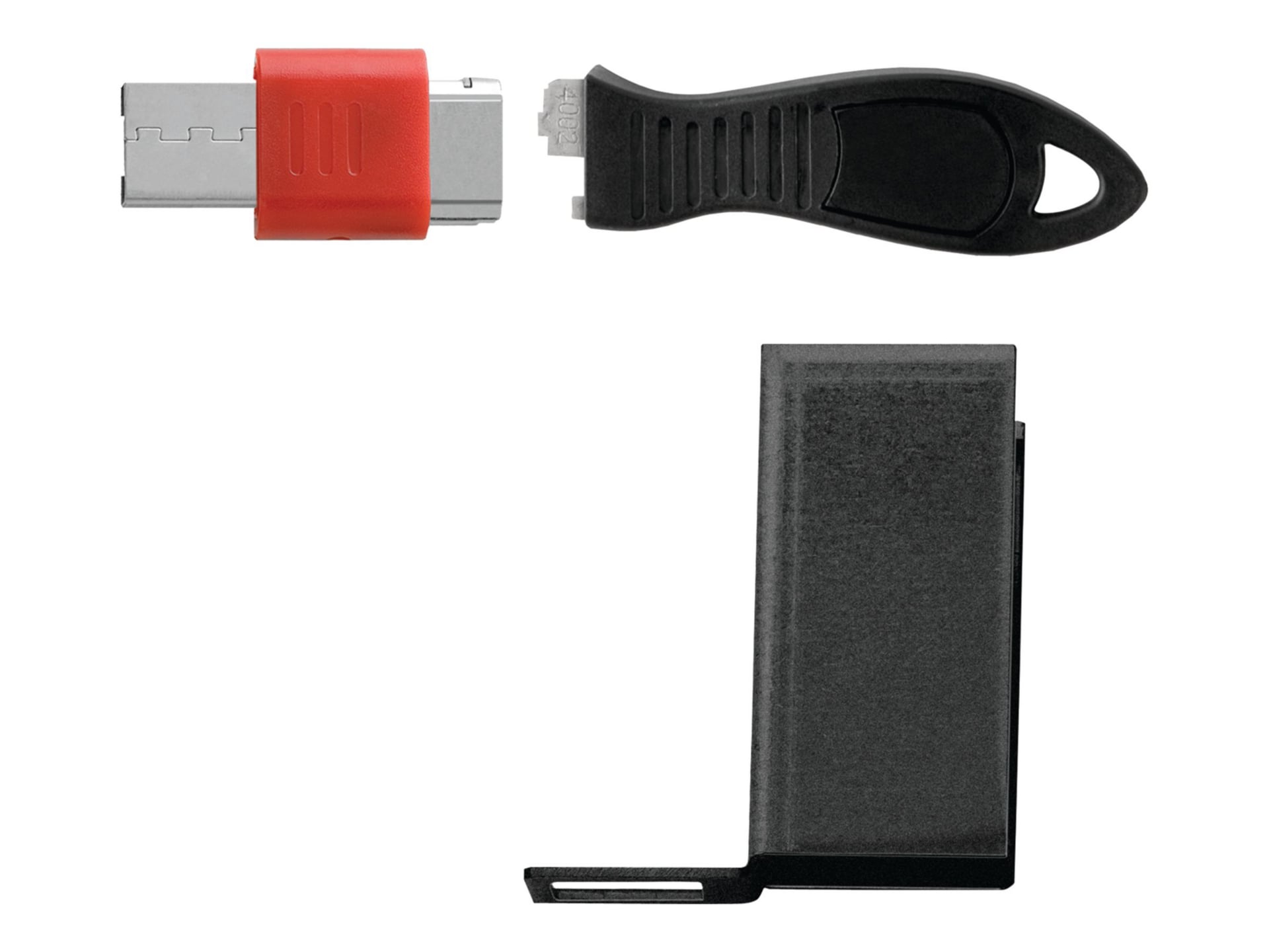 Kensington Bloqueur de port USB, Sécurité Noir/Argent, Clé plate