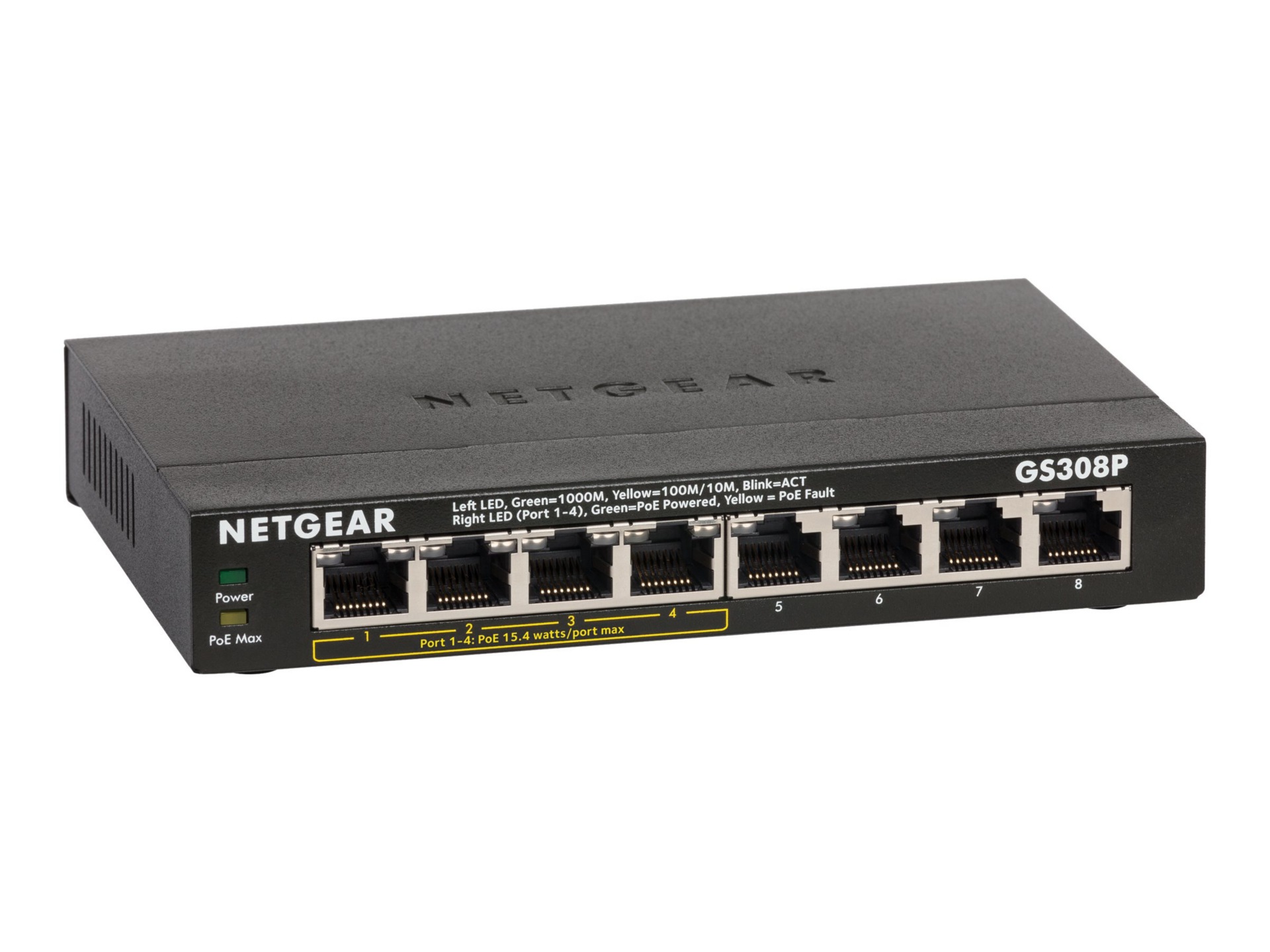 NETGEAR 8PT GBE SWITCH 4PT POE