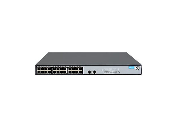 HPE 1420-24G-2SFP+ 10G Uplink Switch - switch - 24 ports - unmanaged - desktop, rack-mountable