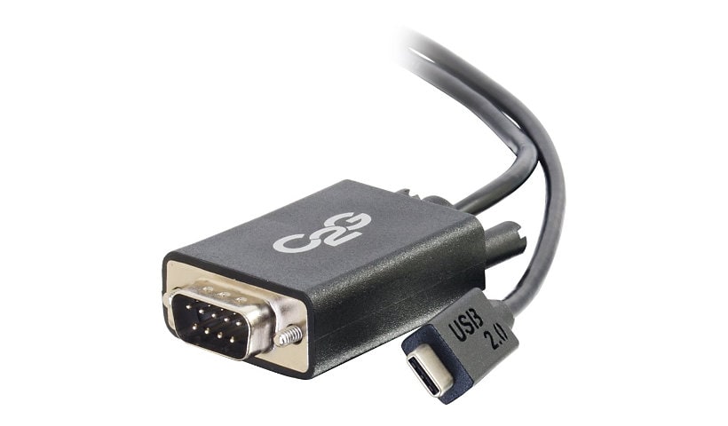 C2G 3ft USB C to Serial Cable - USB C 2.0 to DB9 Serial Cable - M/M