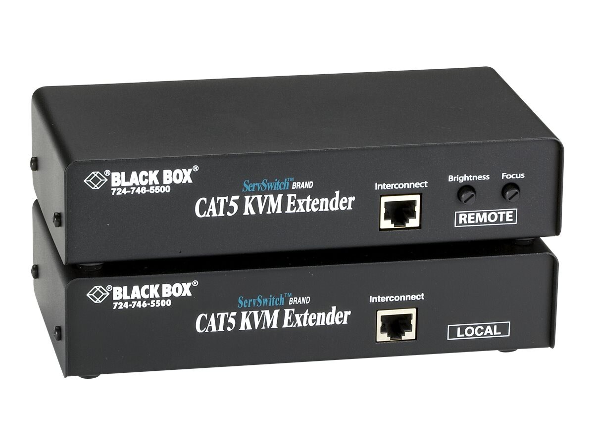 Black Box ServSwitch Brand CAT5 KVM Extender with Serial Extension and Stereo Audio Support Dual-Access Kit - KVM /
