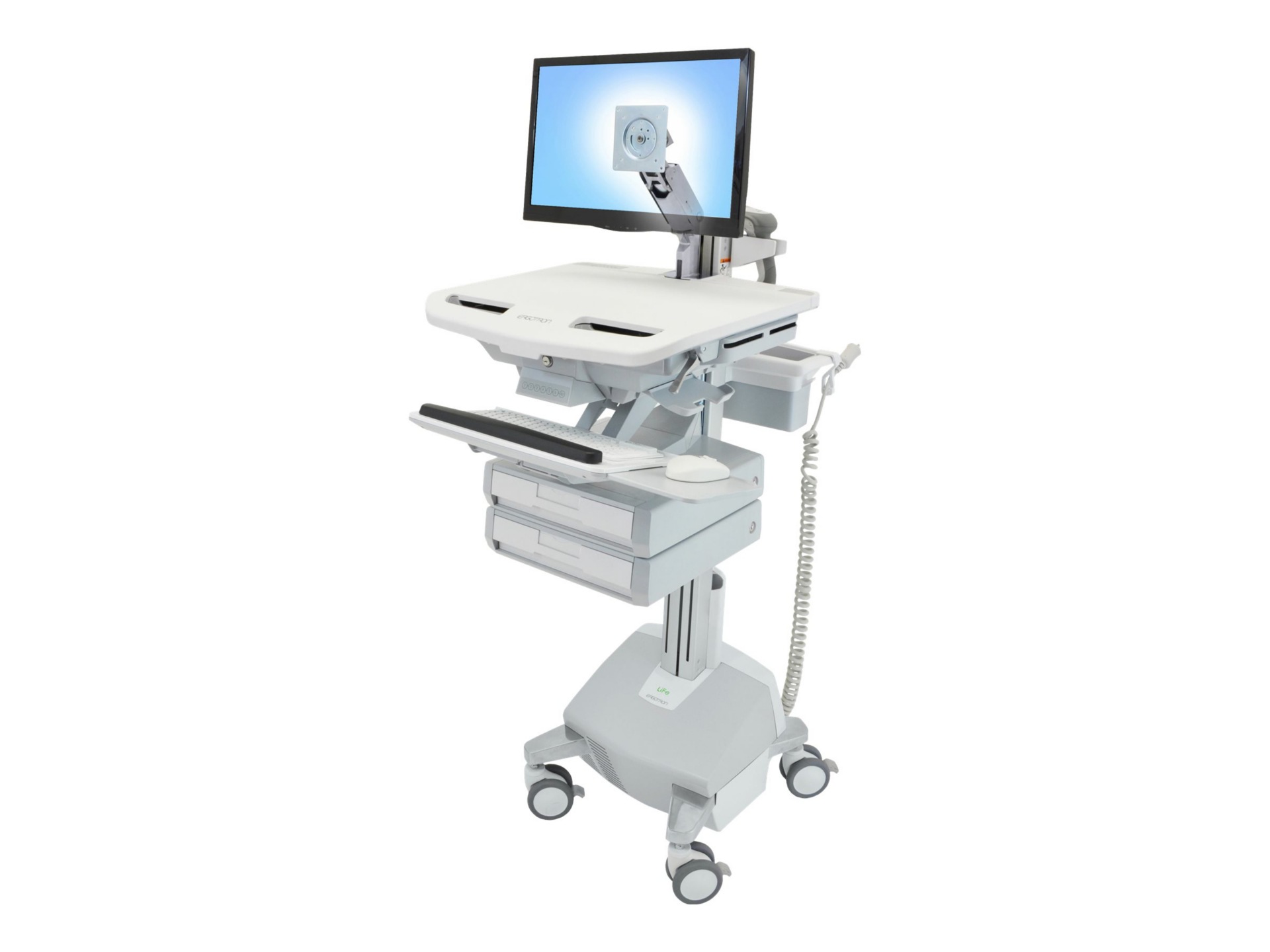 Ergotron StyleView cart - open architecture - for LCD display / keyboard /