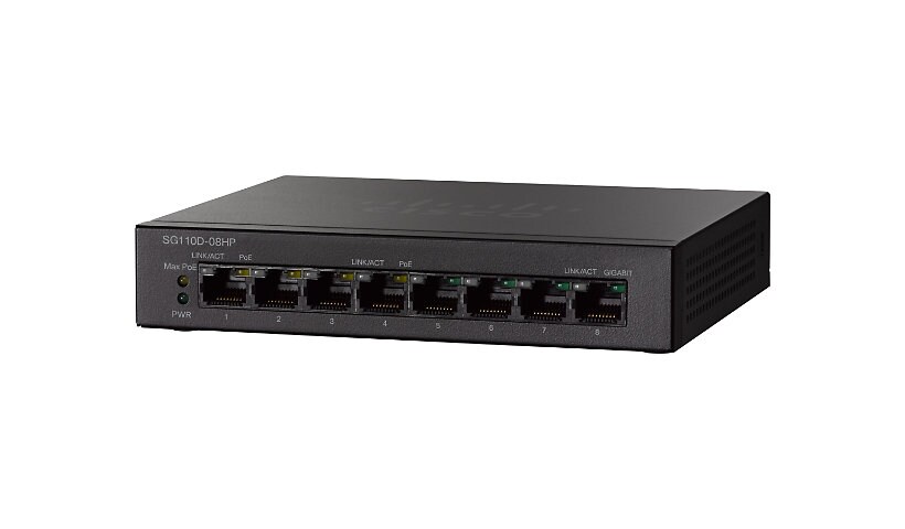 Cisco Small Business SG110D-08HP - commutateur - 8 ports - non géré