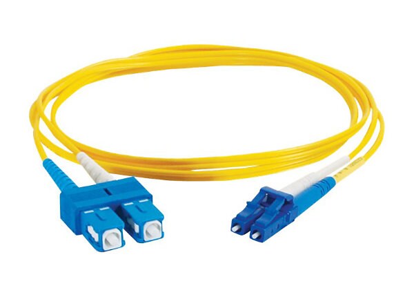 C2G 5m LC-SC 9/125 Duplex Single Mode OS2 Fiber Cable - Plenum CMP-Rated - Yellow - 16ft - patch cable - 5 m - yellow