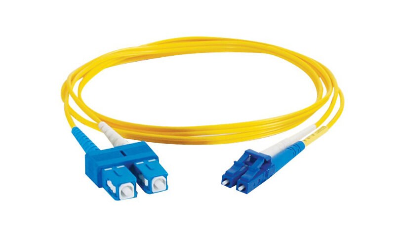 C2G 10m LC-SC 9/125 Duplex Single Mode OS2 Fiber Cable - Plenum CMP-Rated -