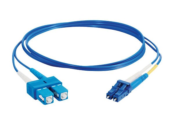 C2G 10m LC-SC 9/125 Duplex Single Mode OS2 Fiber Cable - Plenum CMP-Rated - Blue - 33ft - patch cable - 10 m - blue