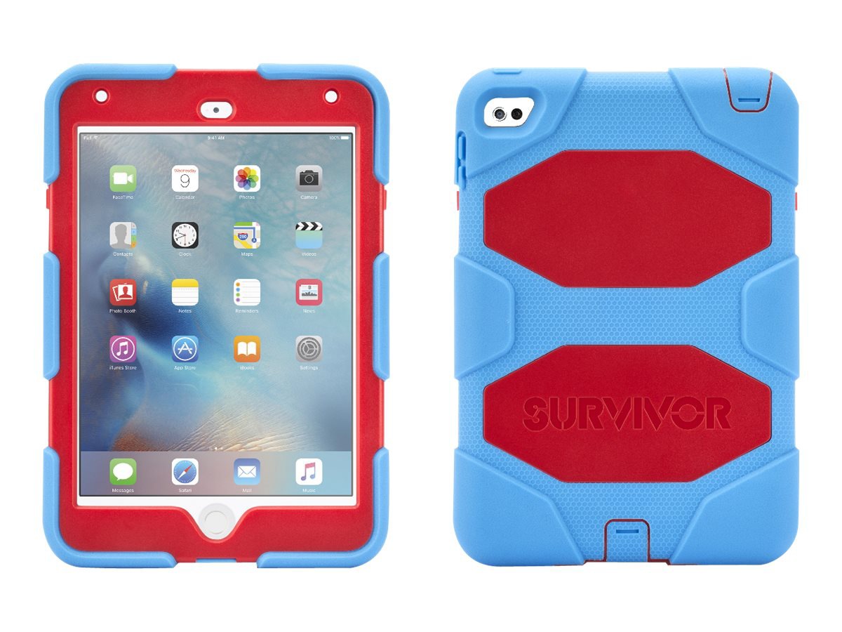 Griffin Survivor All-Terrain - protective case for iPad Mini 4 Blue/Red