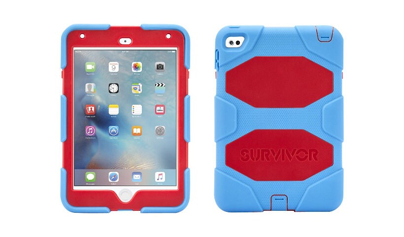 Griffin Survivor All-Terrain - protective case for iPad Mini 4 Blue/Red