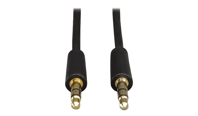 Tripp Lite 3.5mm Mini Stereo Audio Cable Dubbing Cord M/M Black, 15'