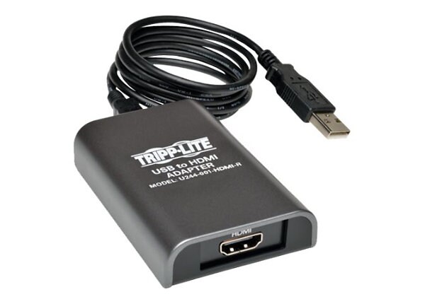 Tripp Lite USB 2.0 to HDMI Dual Multi-Monitor External Graphics Card Adapter 1080p 60Hz - external video adapter