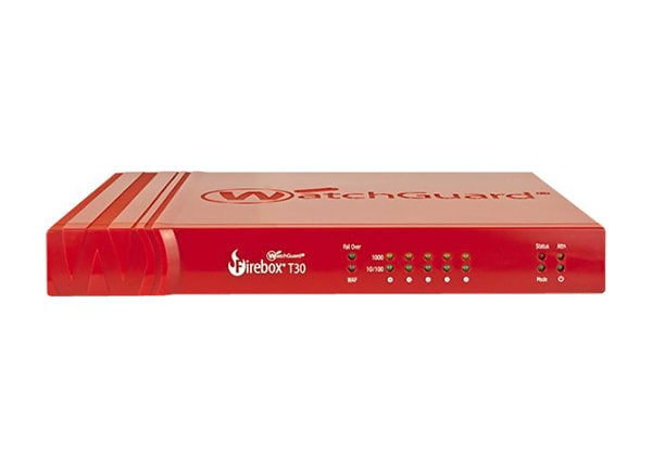 WatchGuard Firebox T30 - security appliance - WatchGuard Trade-Up Program - with 3 years Basic Security Suite