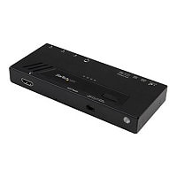 StarTech.com 4-Port HDMI Automatic Video Switch - 4K 2x1 HDMI Switch with Fast Switching, Auto-Sensing and Serial