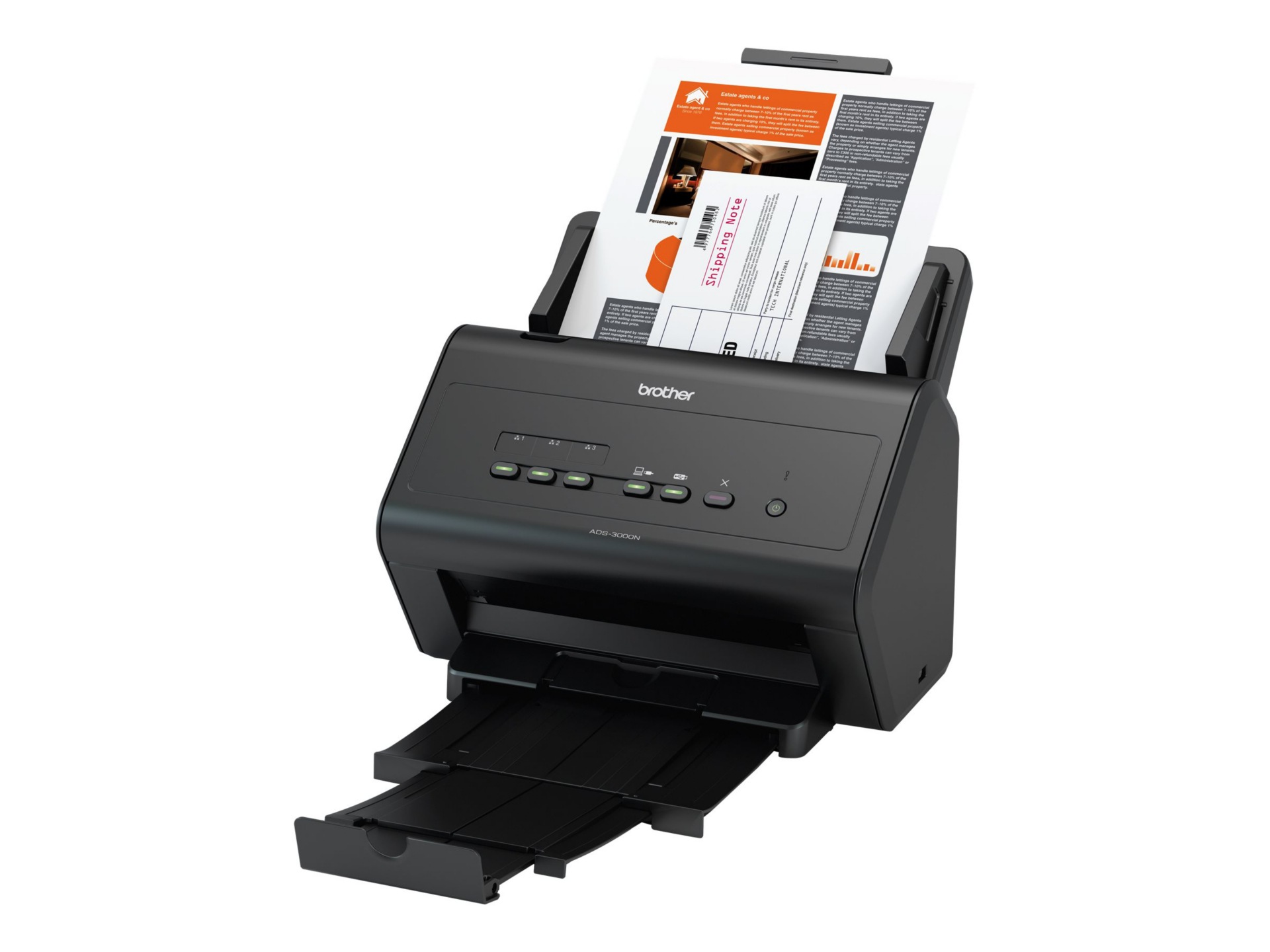 Brother ImageCenter ADS-3000N - document scanner - desktop - USB 3.0, Gigab