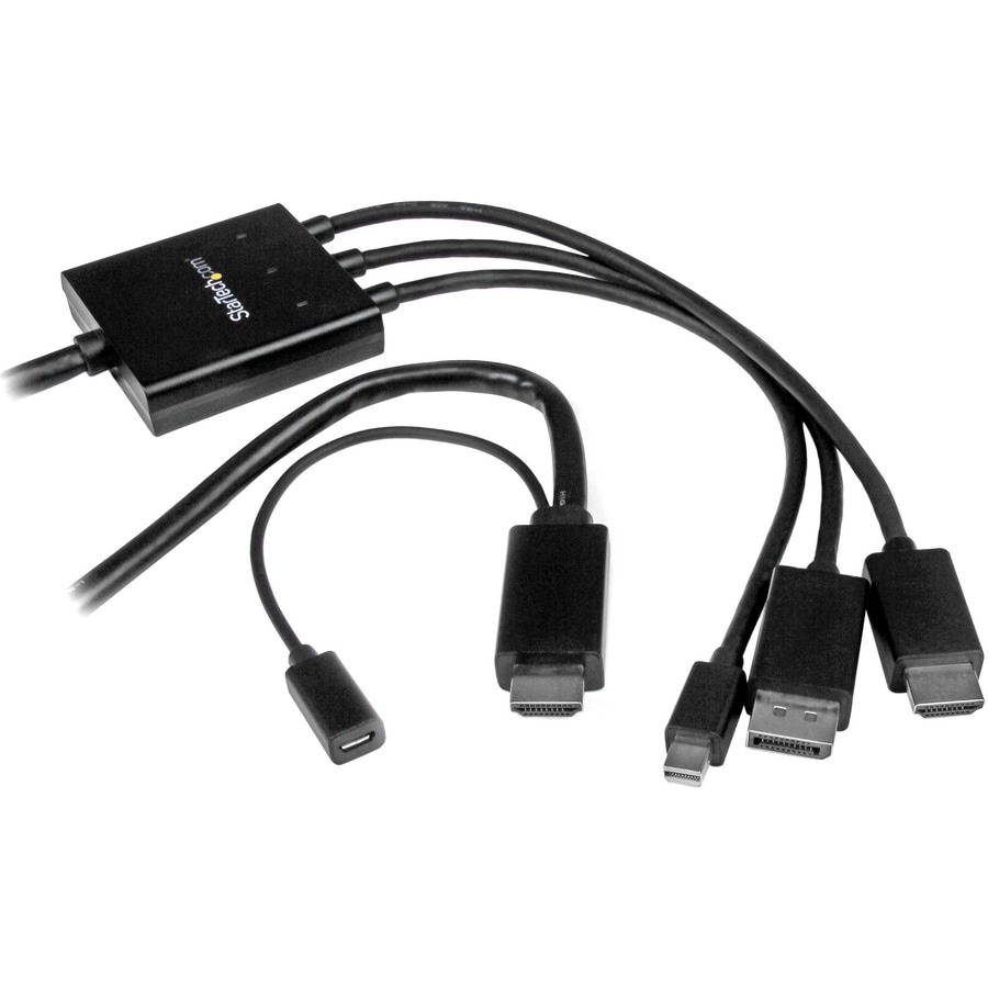 StarTech.com 2m 6 ft HDMI, DisplayPort or Mini DisplayPort to HDMI Converter Cable - HDMI, DP or Mini DP to HDMI Adapter