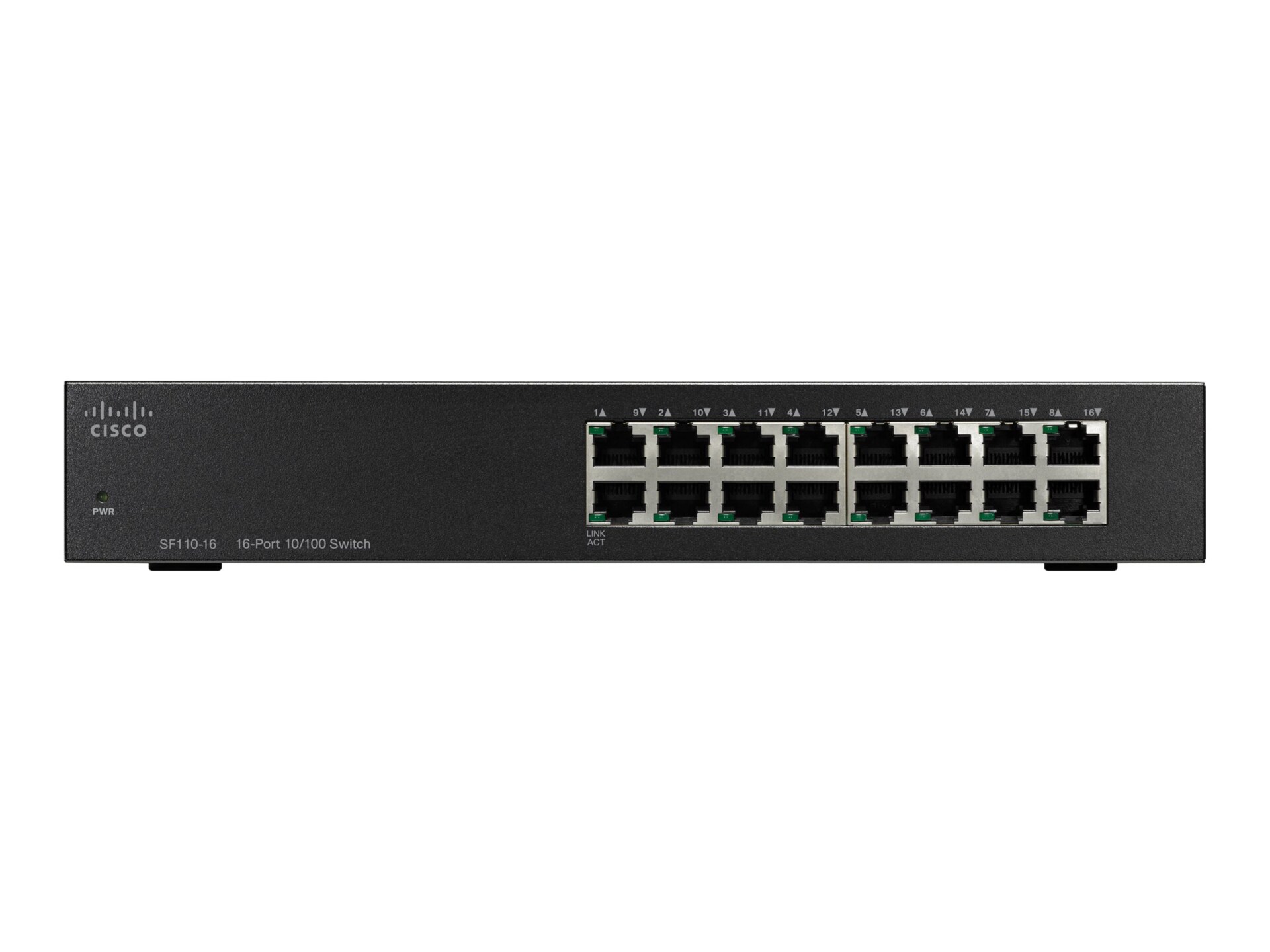 Cisco Small Business Sf110 16 Switch 16 Ports Unmanaged Rack Mounta Sf110 16 Na Switches Cdw Com