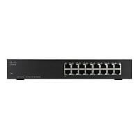 Cisco Small Business SF110-16 - switch - 16 ports - unmanaged - rack-mounta