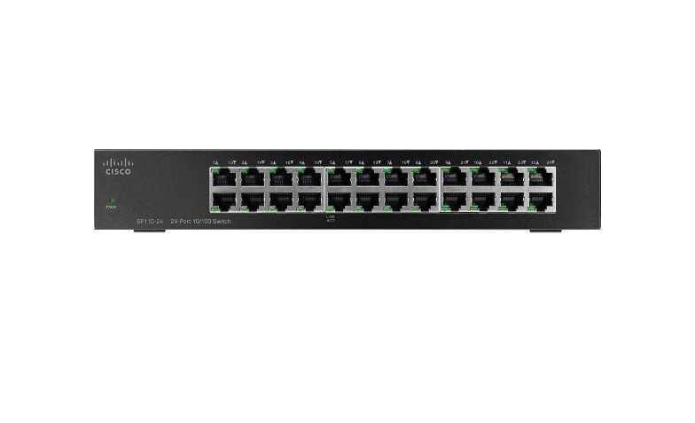 Cisco Small Business Sf110 24 Switch 24 Ports Unmanaged Desktop Ra Sf110 24 Na Ethernet Switches Cdw Com