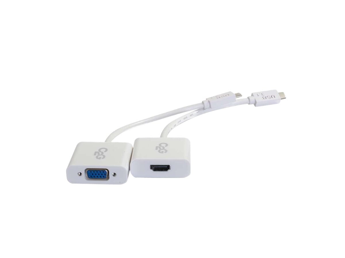 C2G USB C to HDMI or VGA Audio/Video Adapter Kit for Apple MacBook