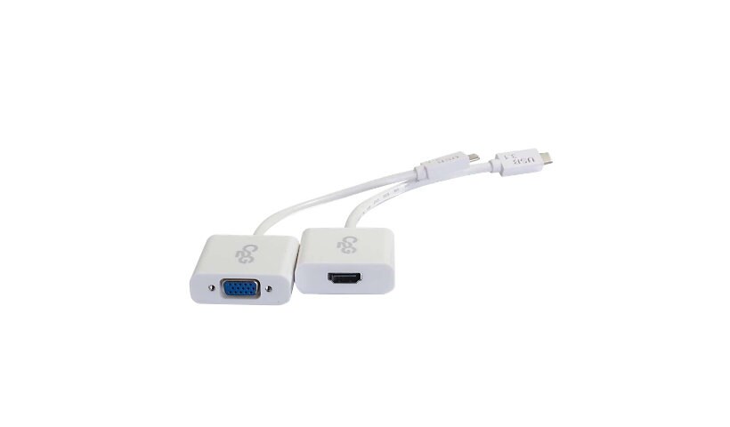 C2G USB C to HDMI or VGA Audio/Video Adapter Kit for Apple MacBook