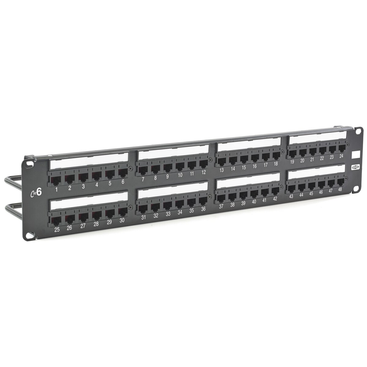 Hubbell NEXTSPEED patch panel with cable management - 2U - 19"