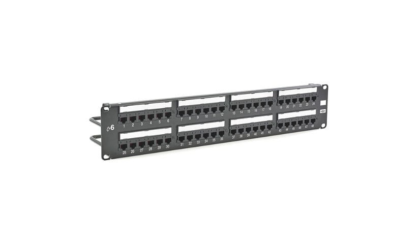 Hubbell NEXTSPEED patch panel with cable management - 2U - 19"