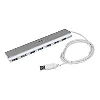 StarTech.com 7 Port USB 3.0 Hub w/ Cable, 7xUSB-A, Aluminum - Self Powered