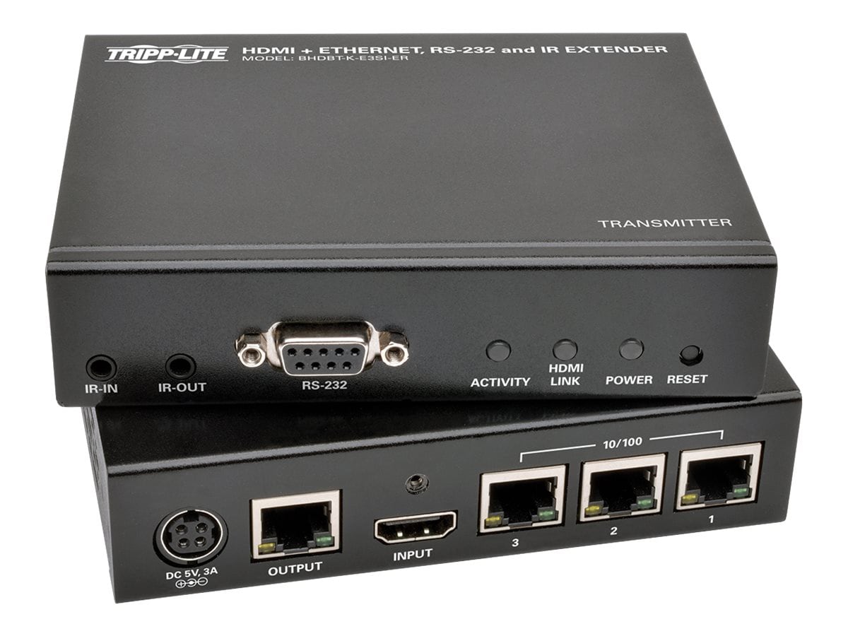 Tripp Lite HDBaseT HDMI Over Cat5e Cat6 Cat6a Extender Kit w/ Ethernet, Serial and IR Control 150m 500ft -