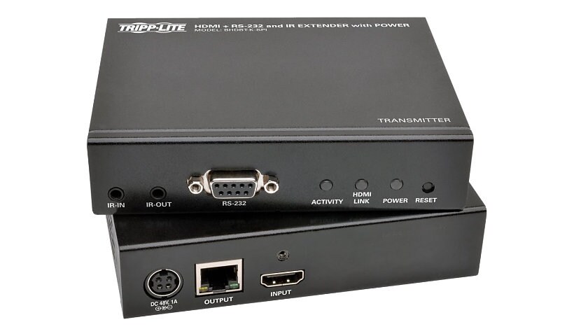 Tripp Lite HDBaseT HDMI Over Cat5e Cat6 Cat6a Extender Kit with Power, Serial and IR Control 4K x 2K 70m 230ft -
