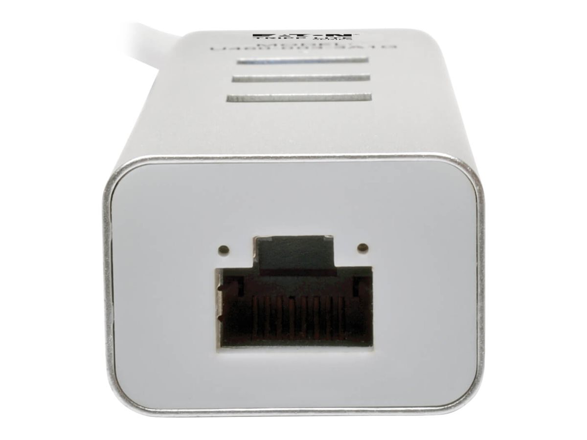 Thumbnail 3 of 14 for Eaton Tripp Lite Series 3-Port USB 3.x (5Gbps) Hub with LAN Port, USB-C to 3x USB-A Ports and Gigabit Ethernet, Silver