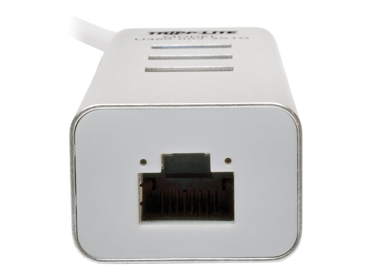 Thumbnail 4 of 14 for Eaton Tripp Lite Series 3-Port USB 3.x (5Gbps) Hub with LAN Port, USB-C to 3x USB-A Ports and Gigabit Ethernet, Silver