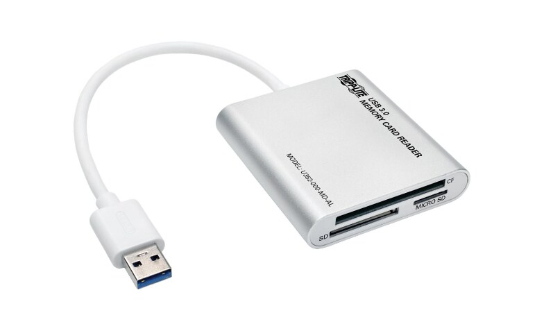 Tripp Lite USB 3.0 SuperSpeed Multi-Drive Card Reader/Writer Aluminum 5Gbps - card reader - USB 3.0 - U352-000-MD-AL - Proximity Cards & Readers - CDW.com