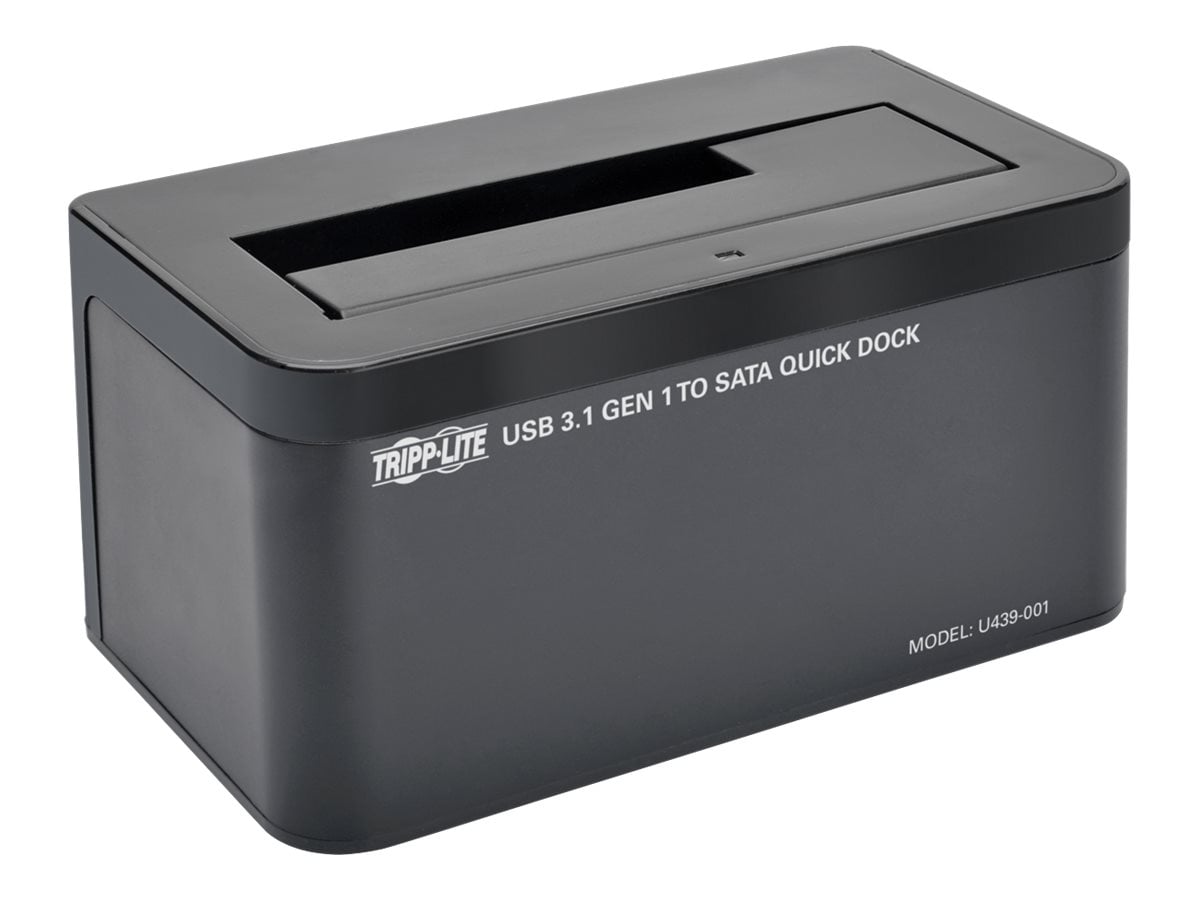 Tripp Lite USB-C to SATA Hard Drive Quick Dock for 2.5in and 3.5in HDD SSD - controller - SATA 6Gb/s - USB 3.1 - U439-001 - Storage Mounts & Enclosures - CDW.com