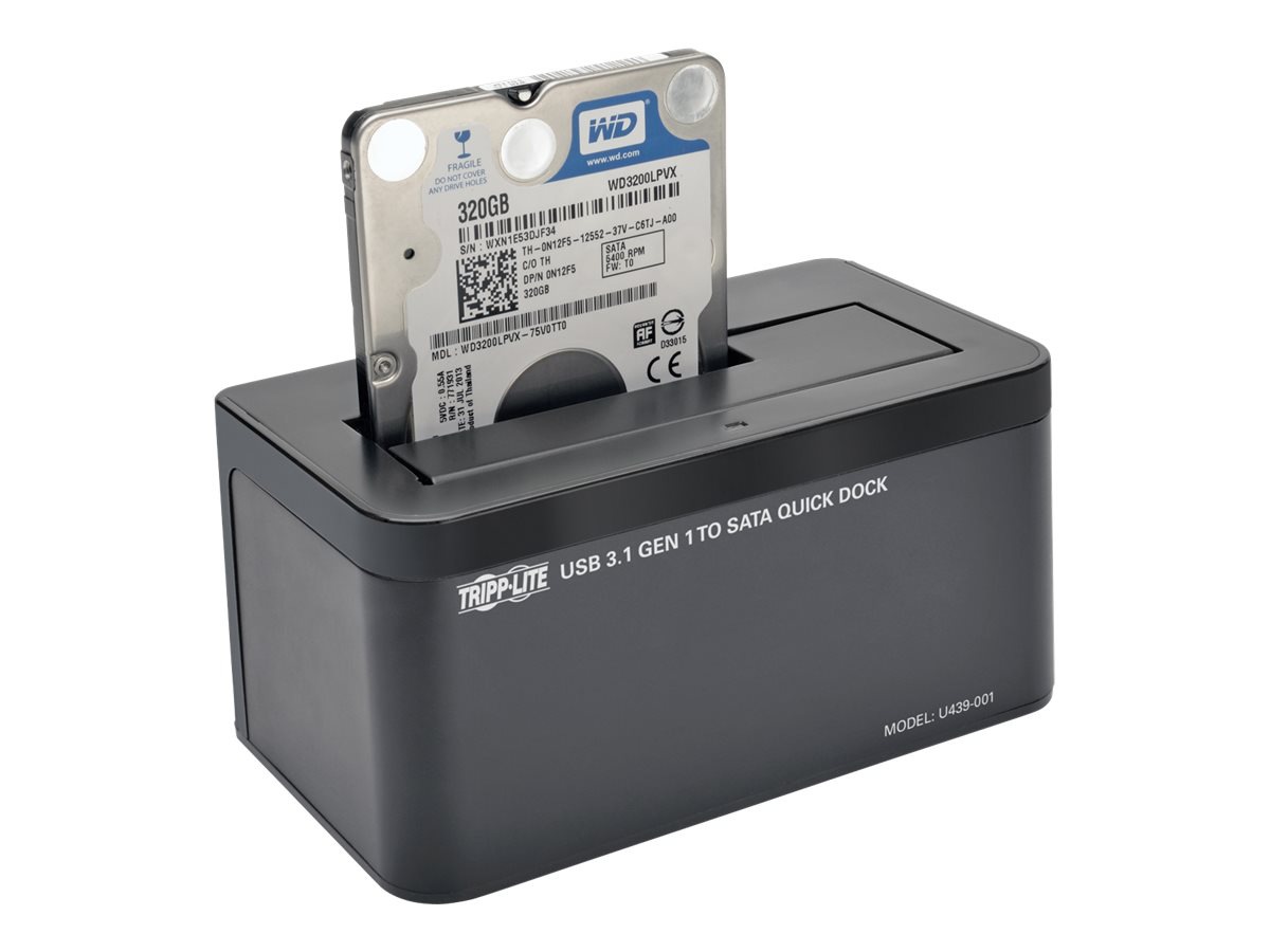 Thumbnail 3 of 5 for Tripp Lite USB-C to SATA Hard Drive Quick Dock for 2.5in and 3.5in HDD SSD - storage controller - SATA 6Gb/s - USB 3.1