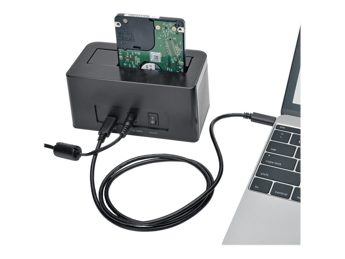Thumbnail 5 of 5 for Tripp Lite USB-C to SATA Hard Drive Quick Dock for 2.5in and 3.5in HDD SSD - storage controller - SATA 6Gb/s - USB 3.1