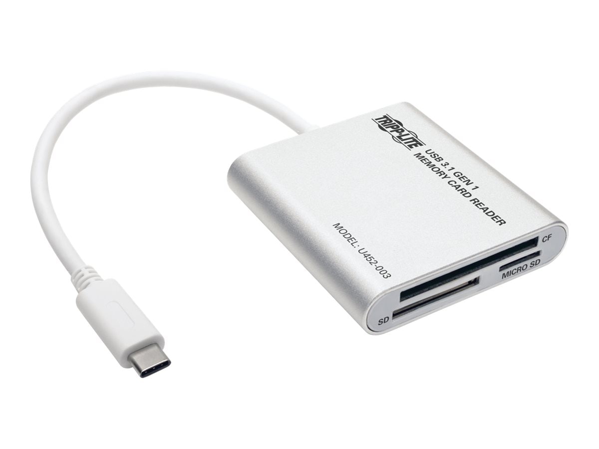 Tripp Lite USB-C Gen 1 Multi-Drive Smart-Card Media Reader/Writer - card reader - USB-C - - Proximity Cards & Readers - CDW.com