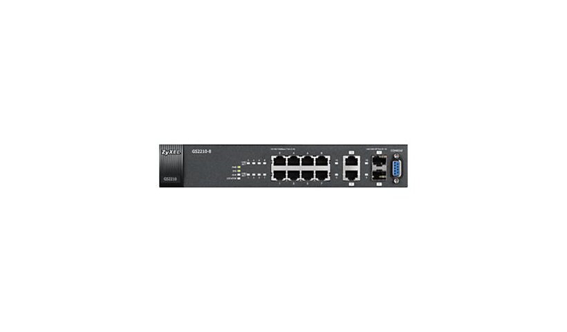 Zyxel GS2210-8 - switch - 8 ports - managed - rack-mountable
