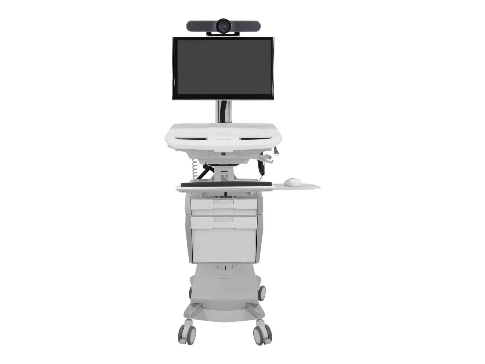 Ergotron StyleView Telemedicine cart - open architecture - for LCD display / keyboard / mouse / CPU / notebook / camera