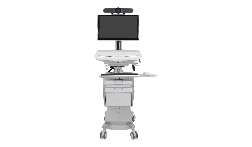 Ergotron StyleView Telemedicine cart - open architecture - for LCD display / keyboard / mouse / CPU / notebook / camera