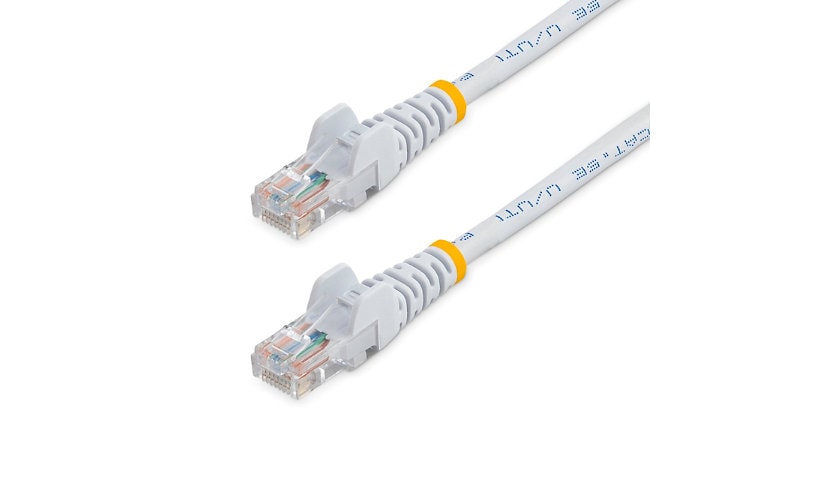 StarTech.com Cat5e Ethernet Cable 3 ft White - Cat 5e Snagless Patch Cable