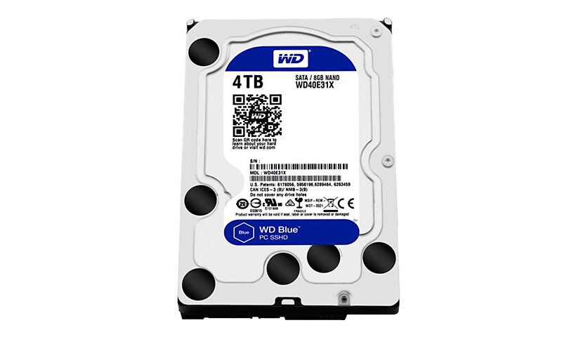 WD Blue WD40E31X - hybrid hard drive - 4 TB - SATA 6Gb/s