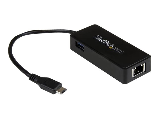 StarTech.com Adaptateur USB-C vers Gigabit Ethernet avec USB Power Delivery  - Concentrateur USB Type-C vers GbE - Noir (US1GC30PD) - adaptateur réseau  - USB-C - Gigabit Ethernet (US1GC30PD)