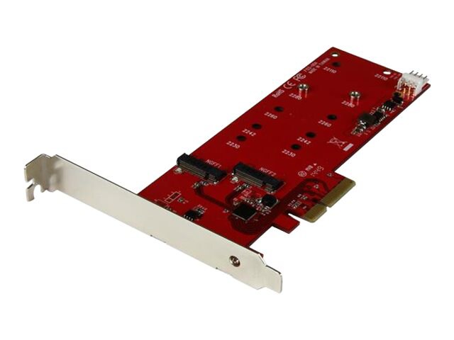 StarTech.com 2x M.2 SATA SSD Controller Card - PCIe M.2 SATA III NGFF Card