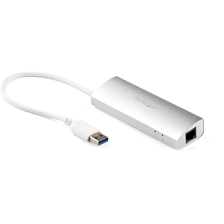 StarTech.com 3-Port USB Hub with Gigabit Ethernet/NIC, USB-A Ports, USB 5Gb