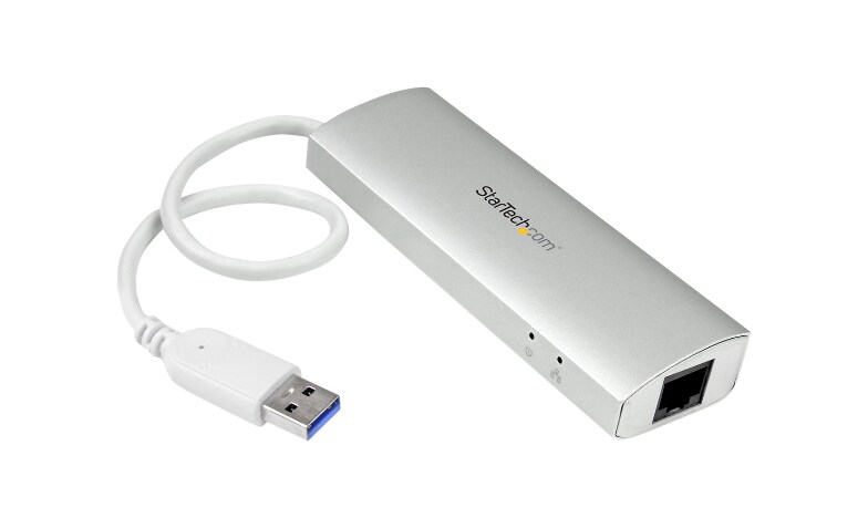 USB-A hub with gigabit network adapter