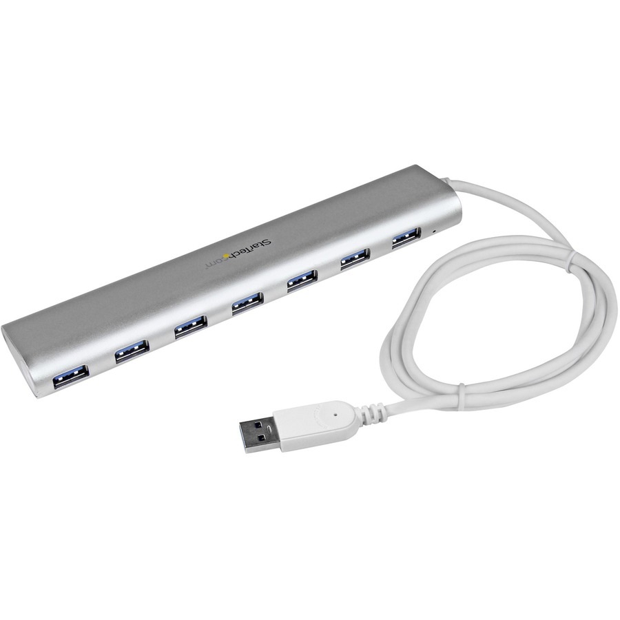 StarTech.com 7-Port USB Hub, USB to 7x USB-A Ports, USB 5Gbps, Self-Powered, Portable Laptop USB 3.0 Hub w/ Power Supply