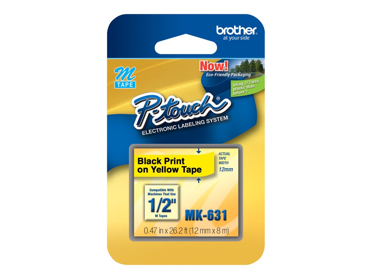 Brother MK631 - non-laminated tape - 1 roll(s) - Roll (1.2 cm x 8 m)