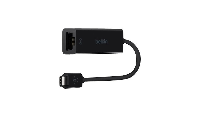 Belkin USB-C to Gigabit Ethernet Adapter (USB Type-C) RJ45 Black