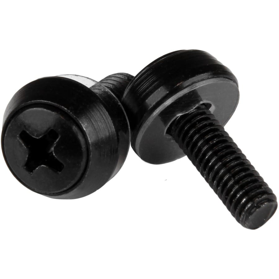 StarTech.com M5 x 12mm - Screws - 100 Pack, Black - M5 Mounting Screws for Server Rack & Cabinet , TAA