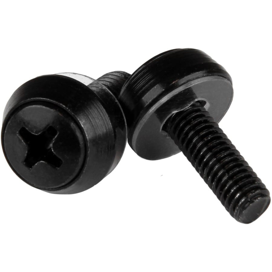 StarTech.com M5 x 12mm - Mounting Screws for Server Racks - 100 Pack Black