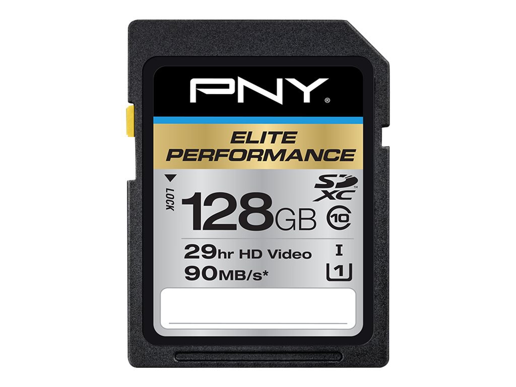 PNY Elite Performance - flash memory card - 128 GB - SDXC UHS-I